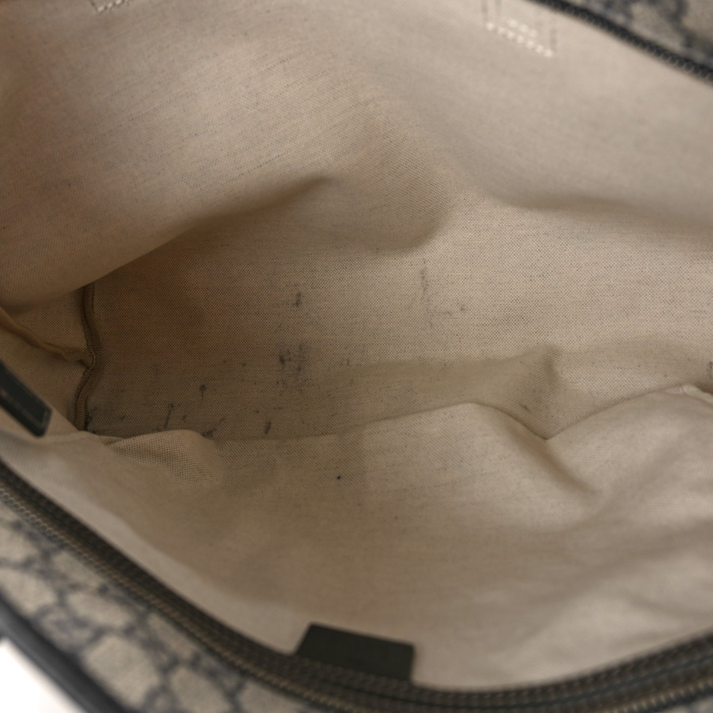 GG Supreme Monogram Medium Zippered Shopping Tote Navy