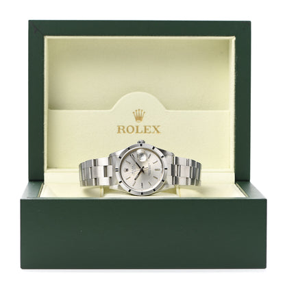 Rolex Stainless Steel 34mm Oyster Perpetual Date Watch Silver 15210 6 of 6
