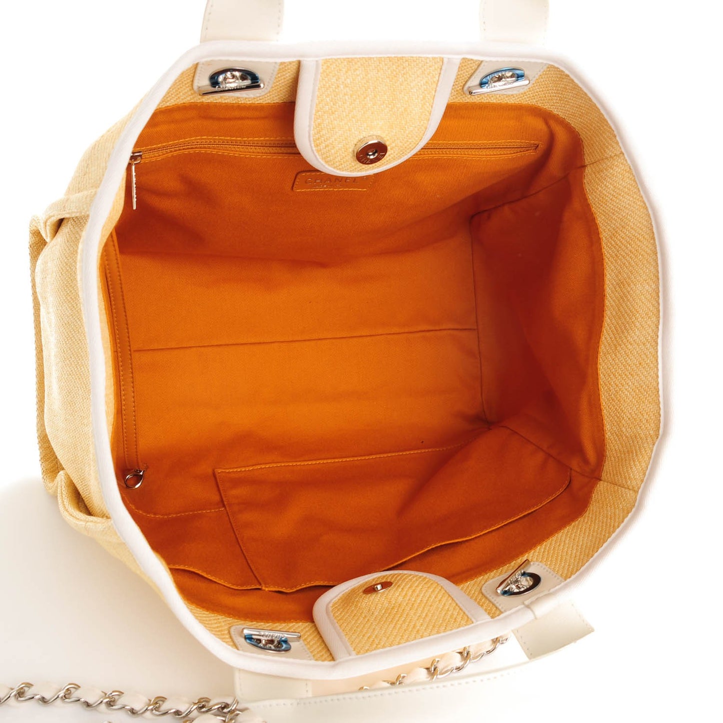 Woven Straw Raffia Large Deauville Tote Yellow