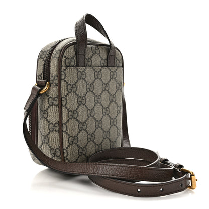 Gucci GG Supreme Monogram Web Mini Ophidia Double Zip Messenger Bag Beige New Acero 3 of 10