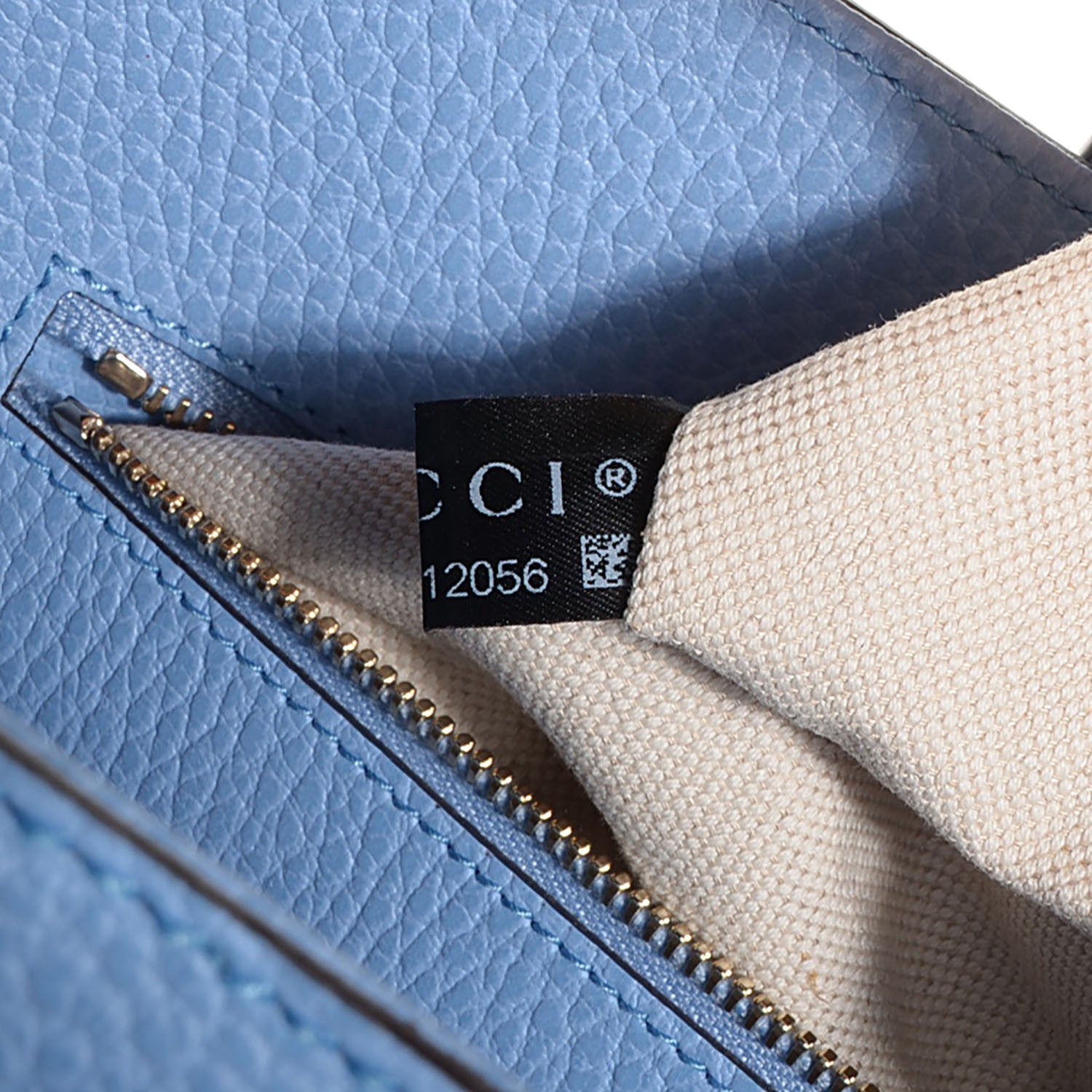 Gucci Dollar Calfskin Medium Swing Tote Mineral Blue 8 of 9