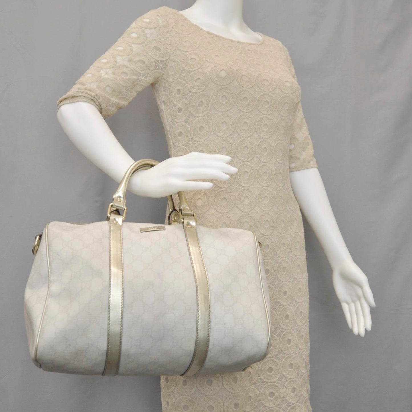 Monogram Medium Boston White
