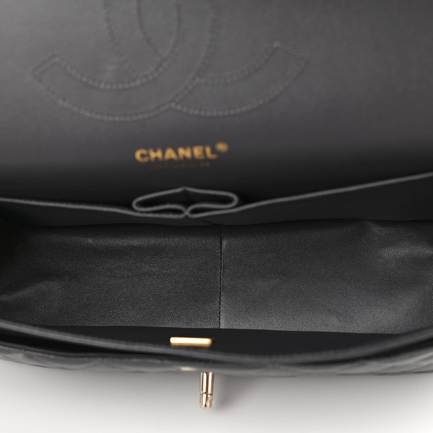 Chanel Caviar Quilted Jumbo Double Flap Dark Grey 5 of 11