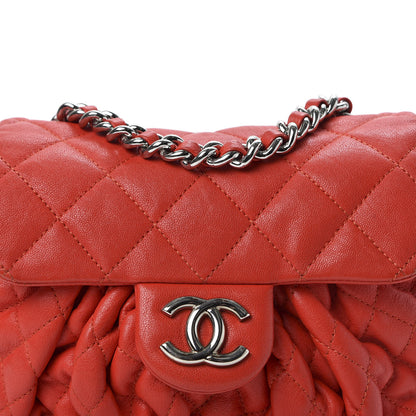 Chanel Washed Lambskin Mini Chain Around Messenger Red 9 of 10