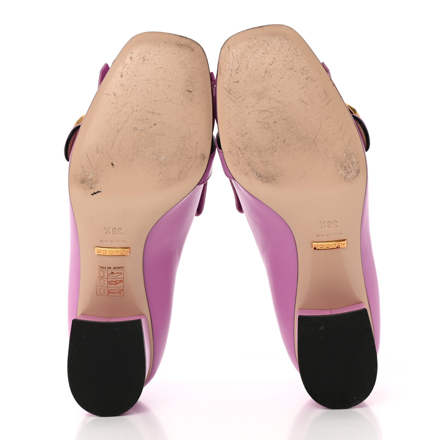 Malaga Kid GG Marmont Fringe 50mm Loafer Pumps 36.5 Candy Mousse