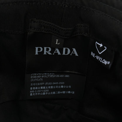 Prada Re-Nylon Metal Triangle Logo Womens Bucket Hat L Black 7 of 7