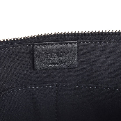 Fendi Vitello Elite Mink Fur Studded Karlito Zip Around Pouch Black 6 of 7