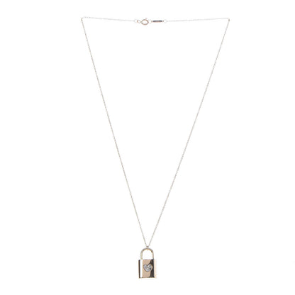 Tiffany 18K Yellow Gold Diamond Mini Heart Lock Pendant Necklace 3 of 7