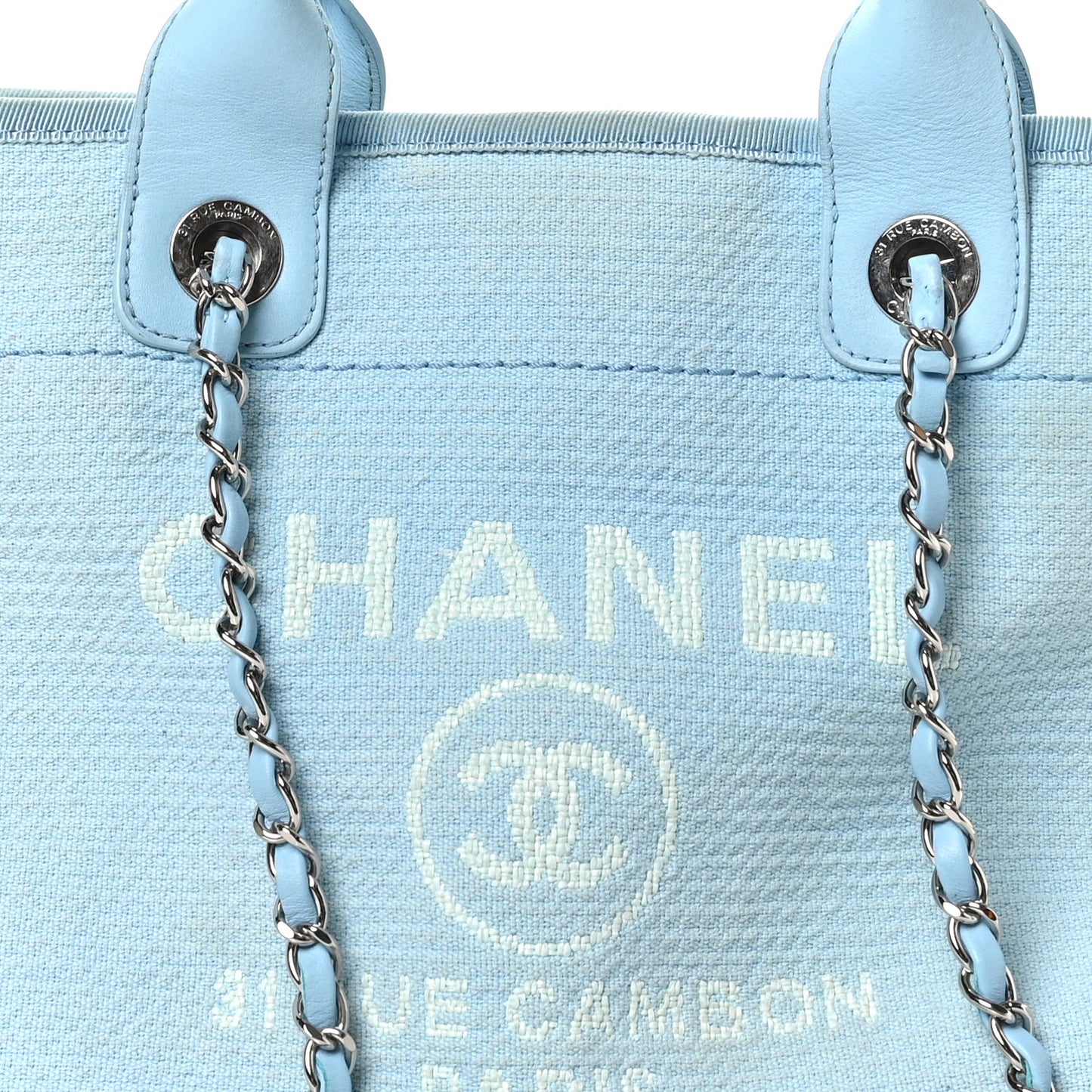 Mixed Fibers Small Deauville Tote Light Blue