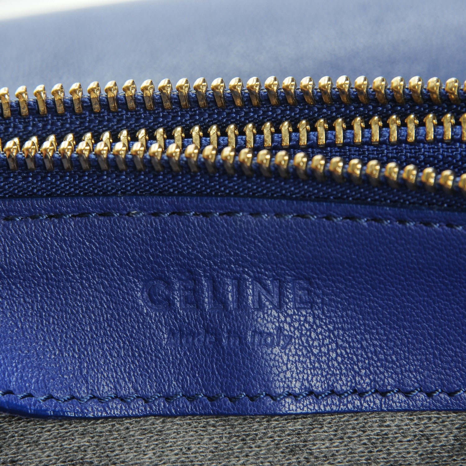 Celine Lambskin Small Trio Crossbody Bag Indigo 6 of 7