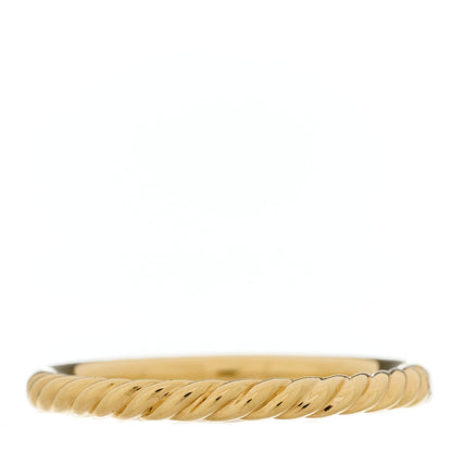 David Yurman 18K Yellow Gold Diamond 2mm Cable Collectibles Band Ring 50 5.5 3 of 4