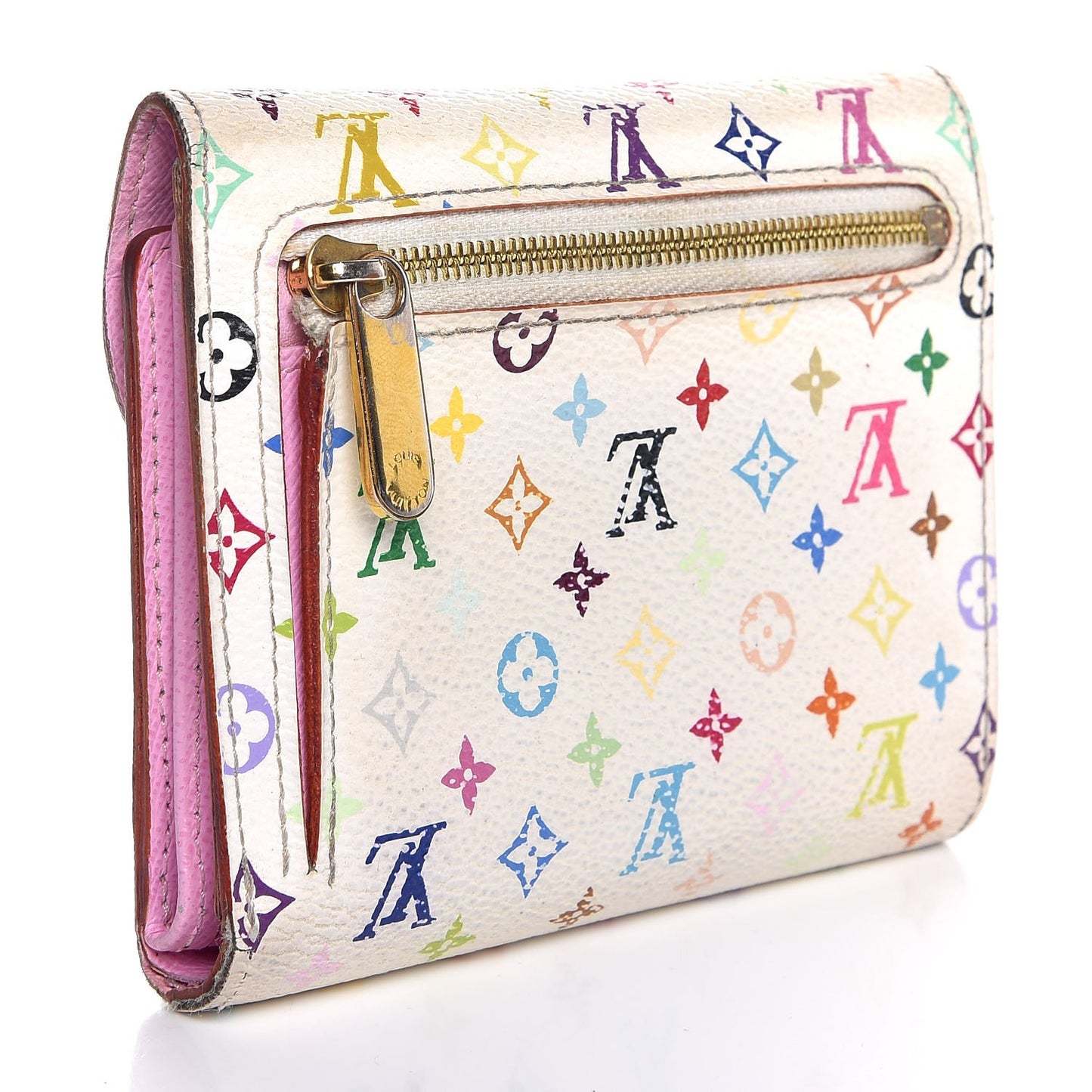 Monogram Multicolor Joey Wallet White Litchi