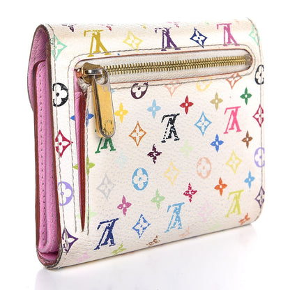 Louis Vuitton Monogram Multicolor Joey Wallet White Litchi 3 of 12