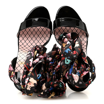 Christian Louboutin Patent Satin Fetish Du Desert 100 Sandal 39.5 Black 39.5 Black 2 of 9