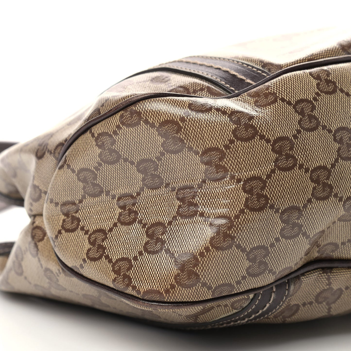Crystal Monogram Duchessa Flap Shoulder Bag Dark Brown