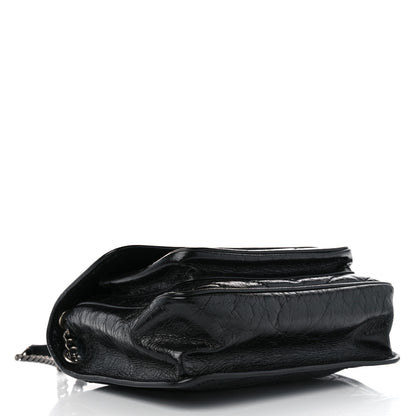 Saint Laurent Crinkled Calfskin Matelasse Monogram Medium Niki Chain Satchel Black 4 of 10