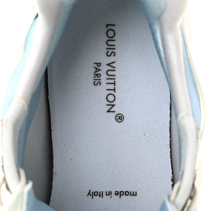Louis Vuitton Patent Calfskin Technical Mesh Monogram Run 55 Sneakers 37 Bleu Clair 7 of 13