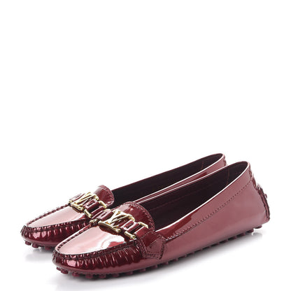 Louis Vuitton Patent Calfskin Oxford Loafers 37 Rouge Fauviste 3 of 8