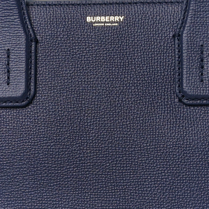 Burberry Derby Calfskin Vintage Check Medium Banner Tote Regency Blue 10 of 12