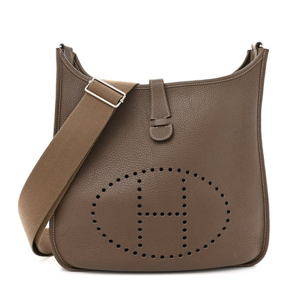 Hermes Taurillon Clemence Evelyne III GM Etoupe 1 of 18