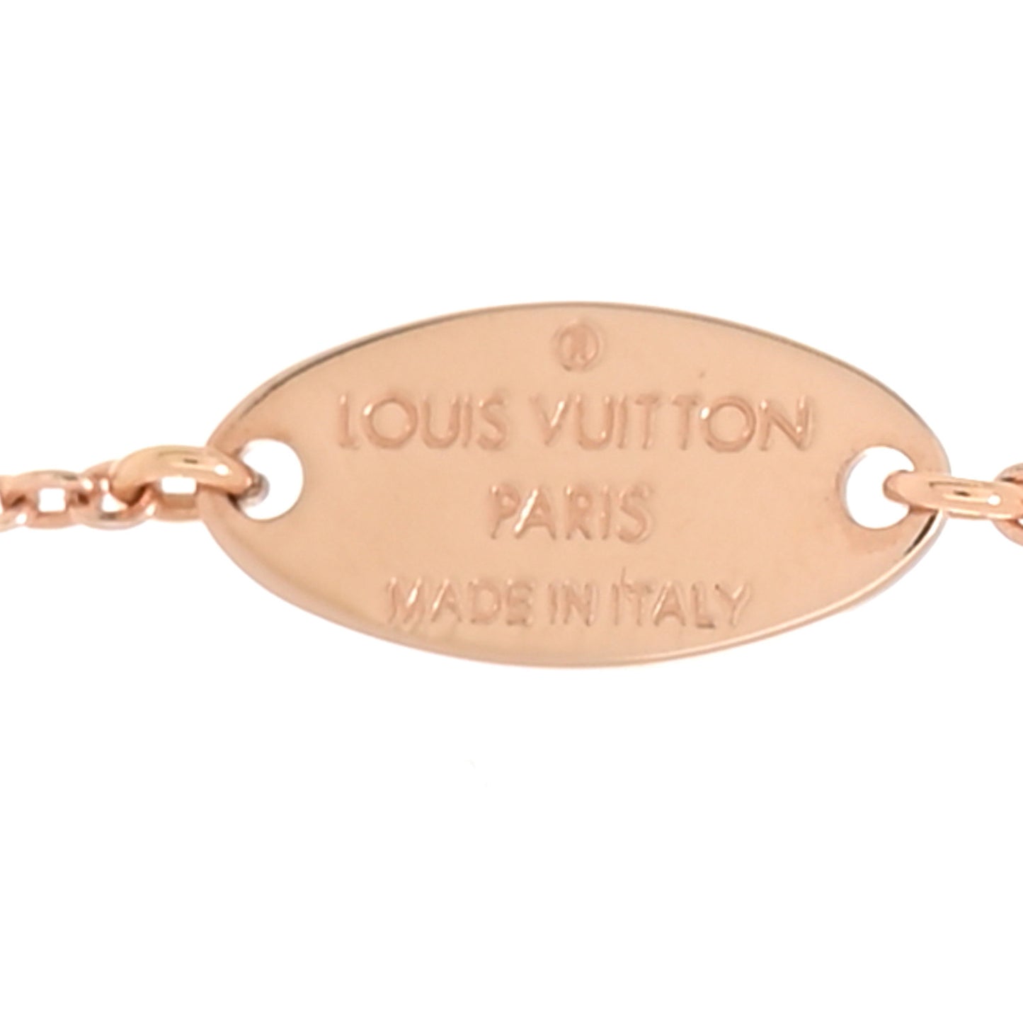 Crystal Precious Nanogram Name Tag Necklace Rose Gold Silver