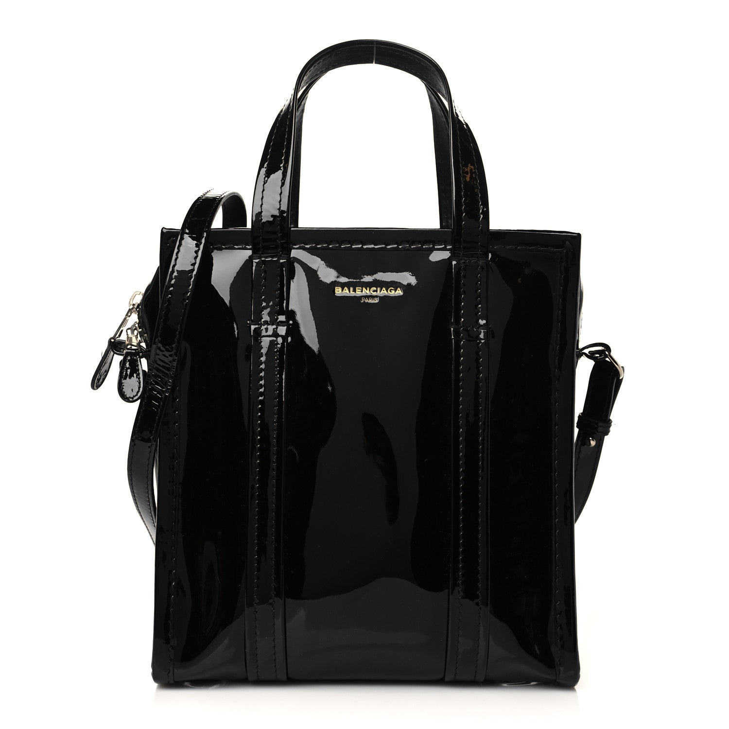 Balenciaga Patent XS Bazar Shopper Tote Black 1 of 10