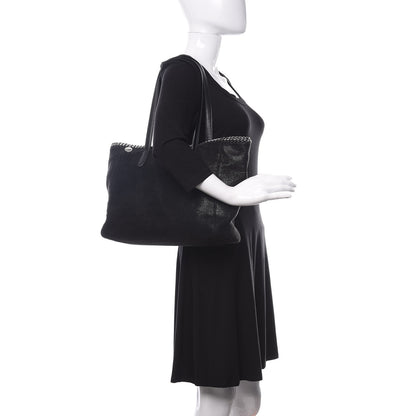 Stella McCartney Shaggy Deer Falabella East West Shopper Tote Black 2 of 10