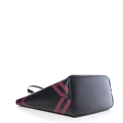 Givenchy Smooth Calfskin Logo Chain Wing Shopper Tote Black Pink 3 of 9