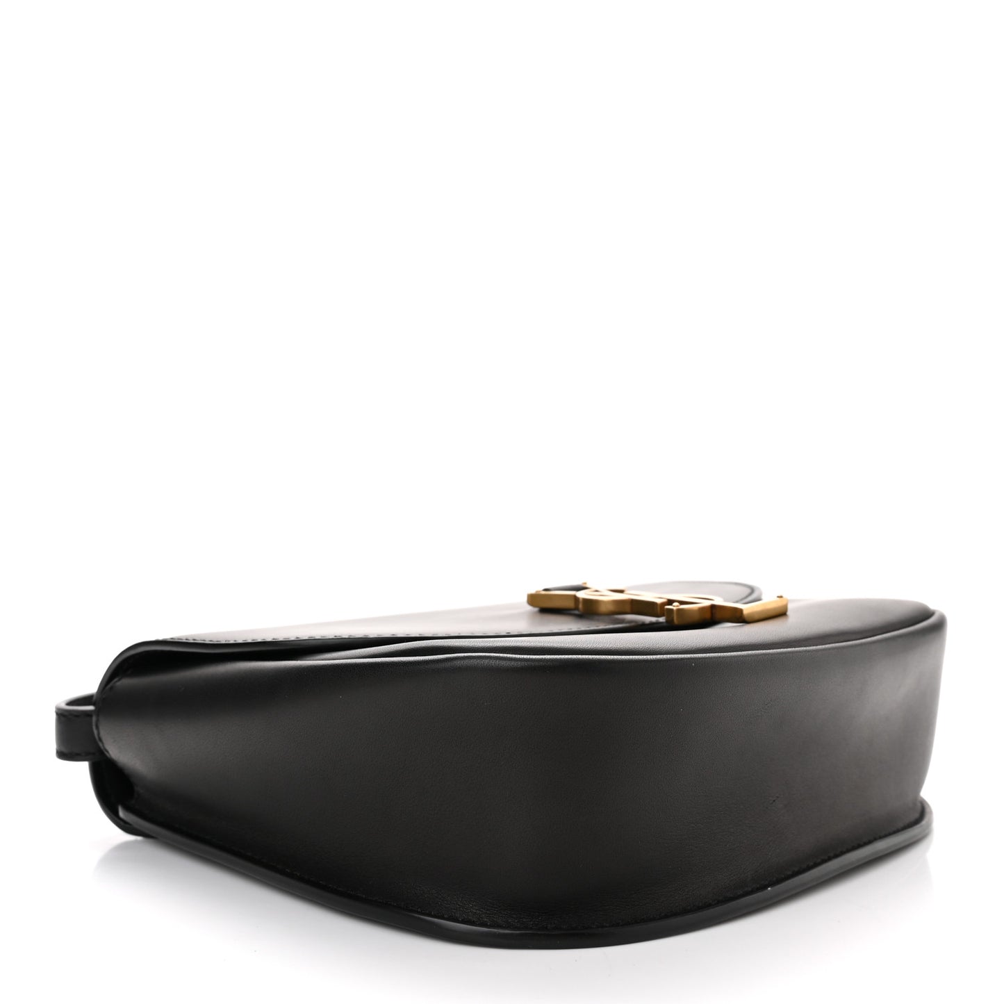 Smooth Calfskin Monogram Medium Kaia Satchel Black