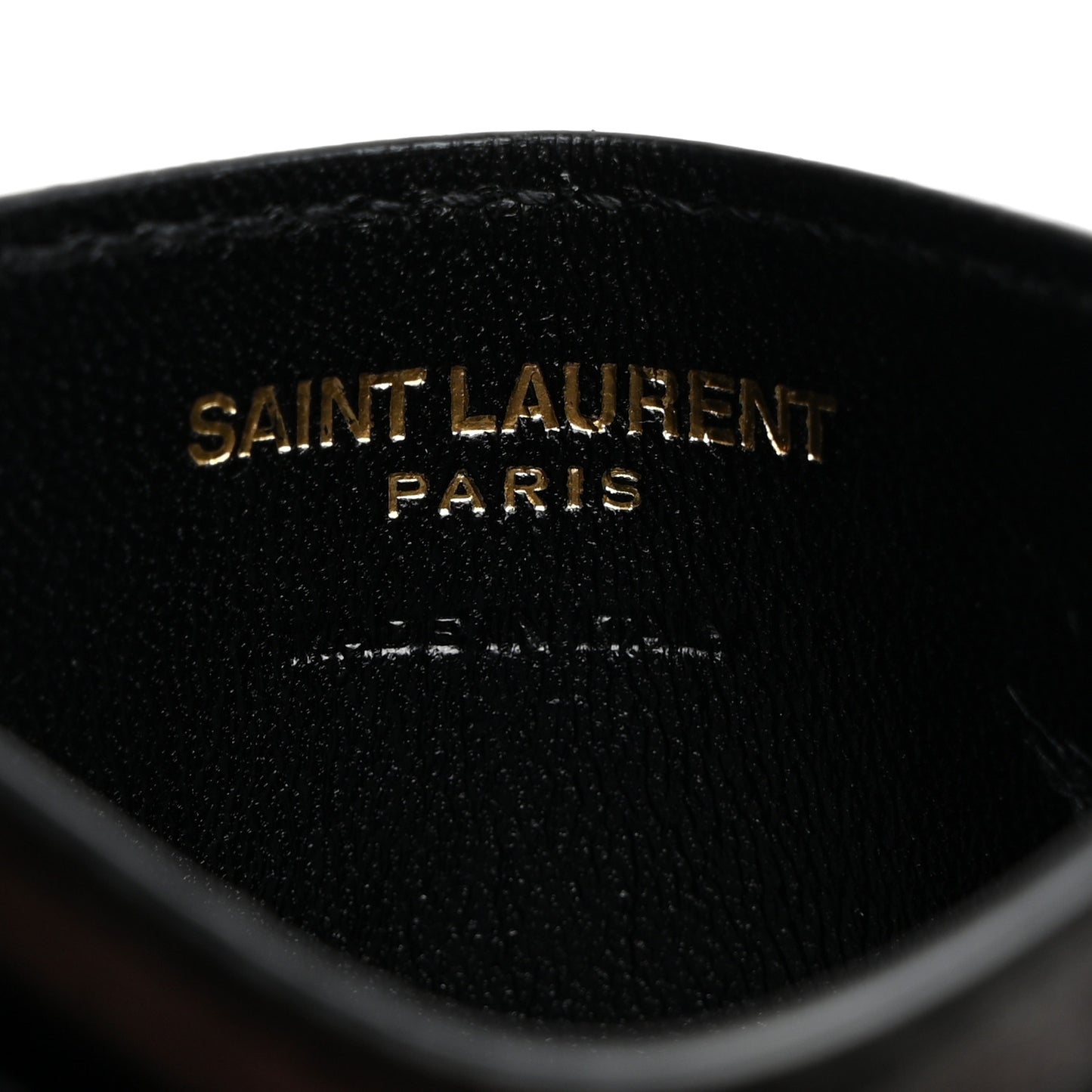 Lambskin Quilted Monogram Gaby Card Case Black