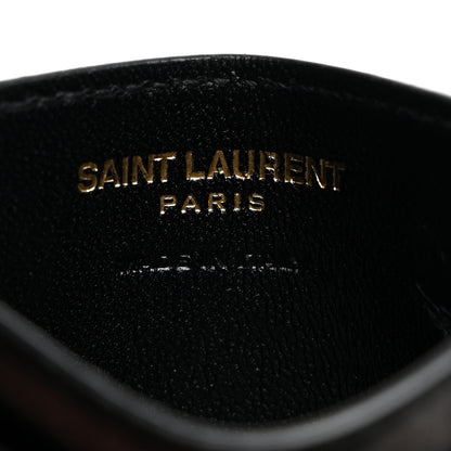 Saint Laurent Lambskin Quilted Monogram Gaby Card Case Black 6 of 8