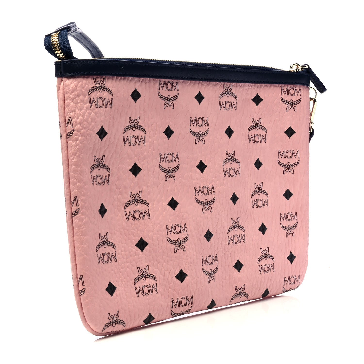 MCM Visetos Liz Shopper Tote Pouch Soft Pink 2 of 4