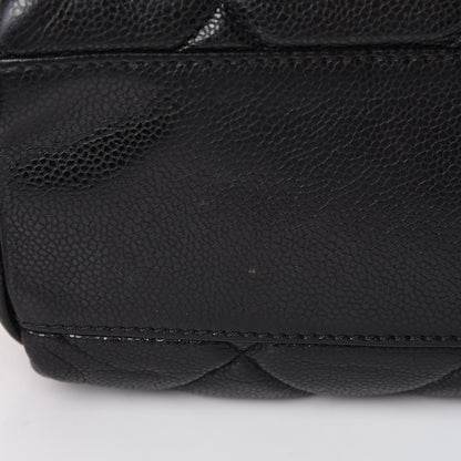 Chanel Glazed Caviar Medium Nature Flap Bag Black 14 of 15