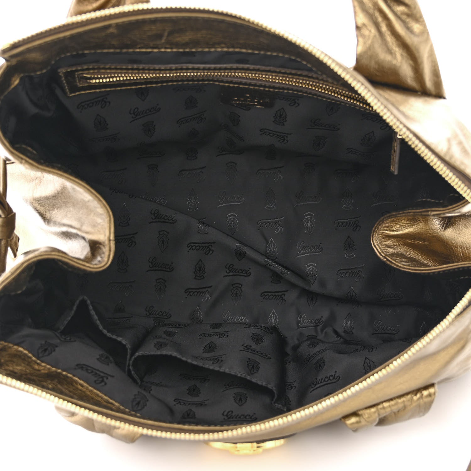 Gucci Metallic Medium Hysteria Tote Bronze 5 of 11