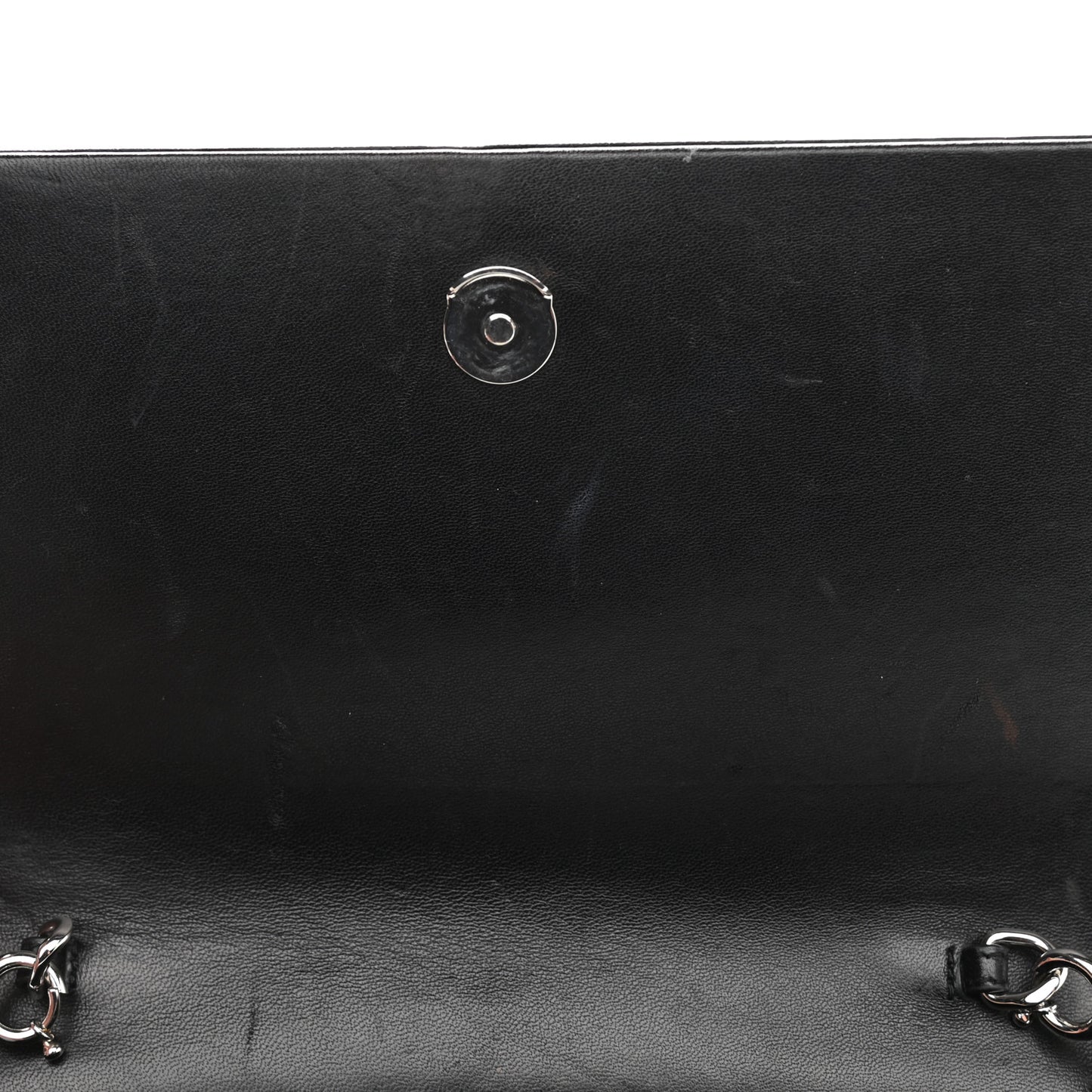 Calfskin Crocodile Embossed Kate Monogram Tassel Chain Wallet Black