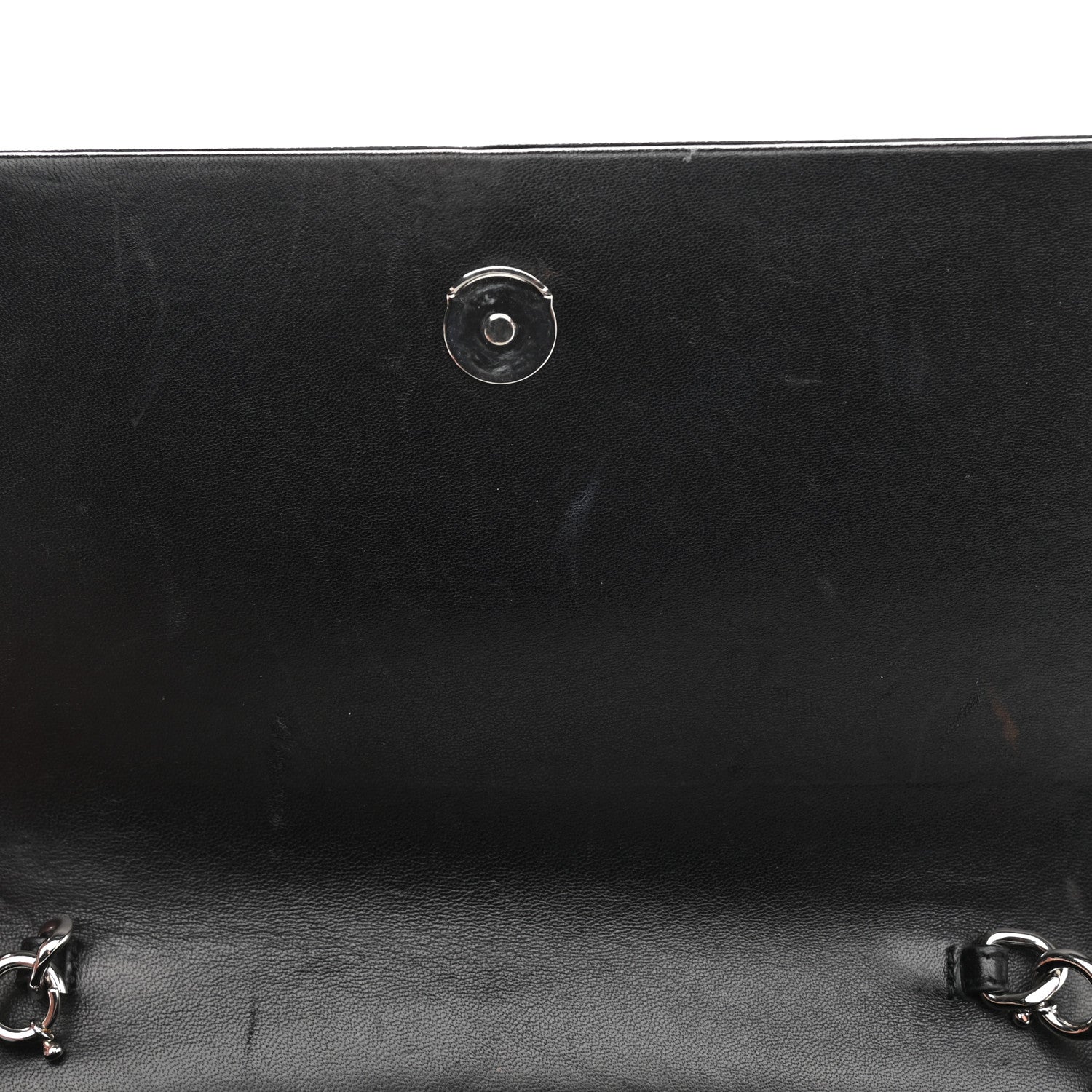 Saint Laurent Calfskin Crocodile Embossed Kate Monogram Tassel Chain Wallet Black 11 of 11
