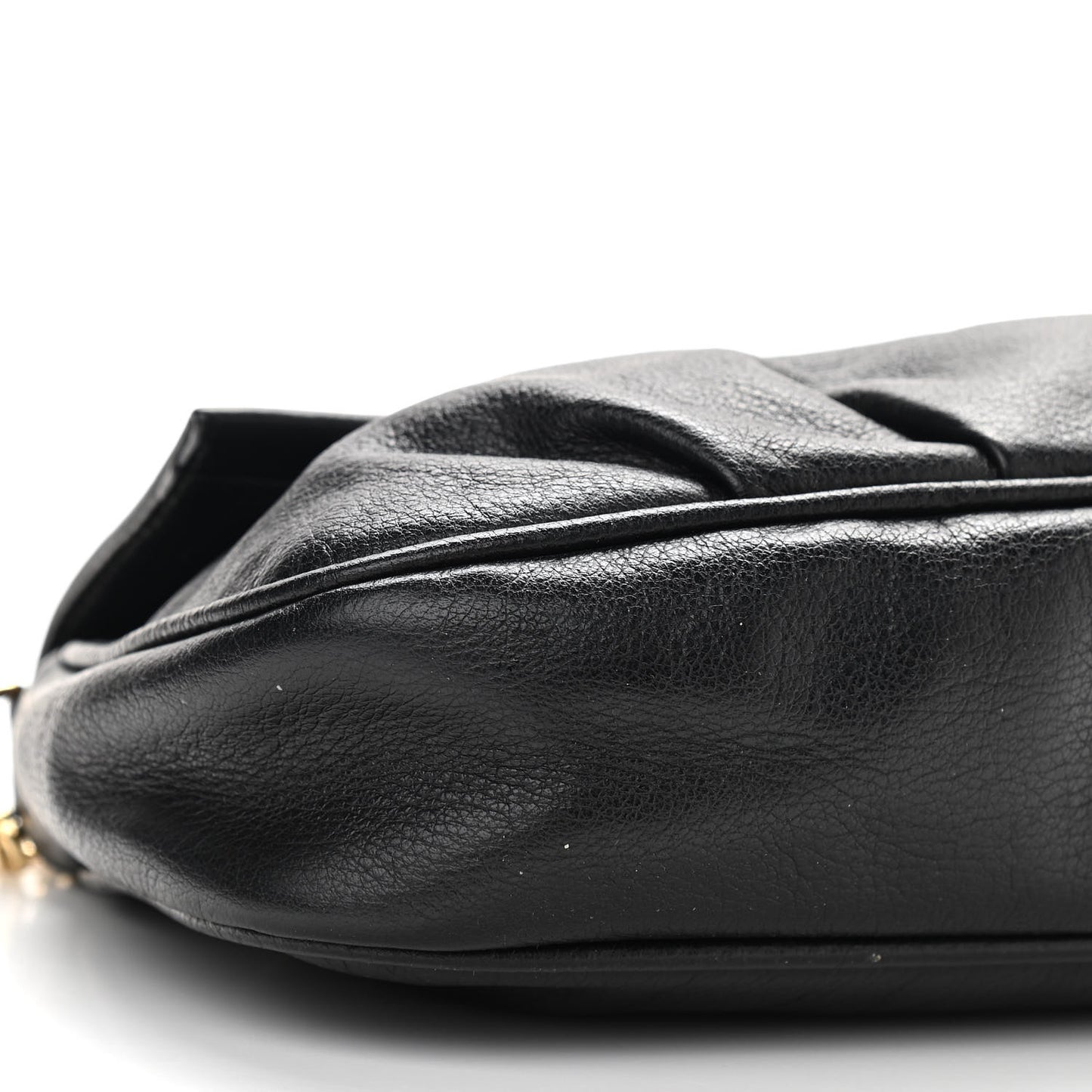 Vitello Flamingo Fendista Pouchette Crossbody Black