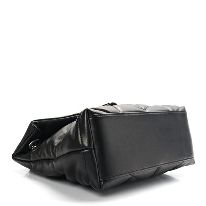Saint Laurent Lambskin Quilted Small Loulou Puffer Monogram Chain Satchel Black 4 of 9