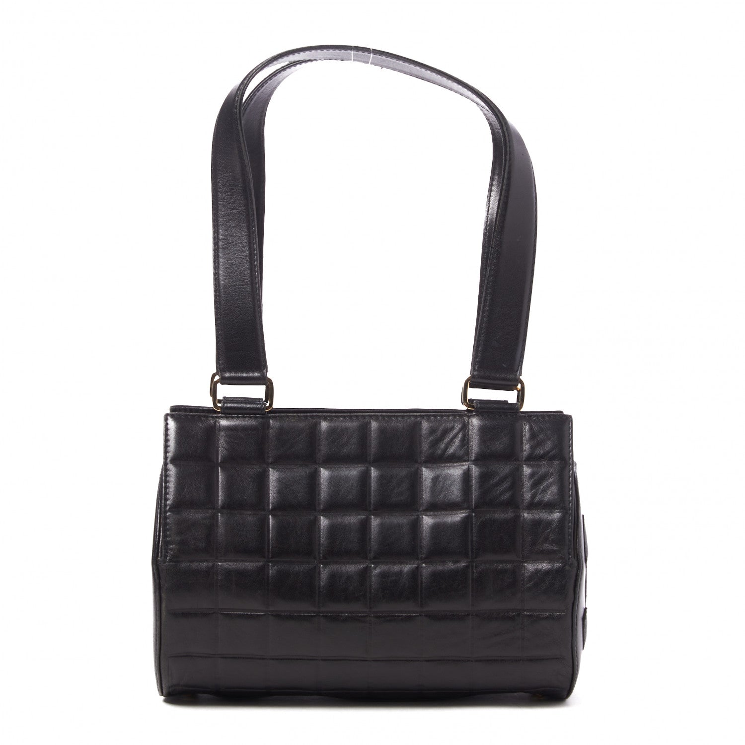 Chanel Lambskin Chocolate Bar Quilted CC Shoulder Bag Black 1 of 7