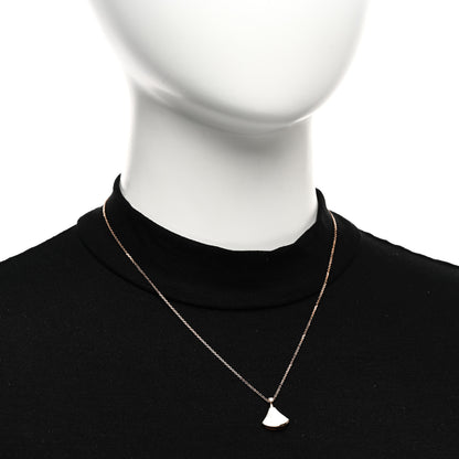 Bulgari 18K Rose Gold Diamond Mother of Pearl Small Divas' Dream Pendant Necklace 2 of 5