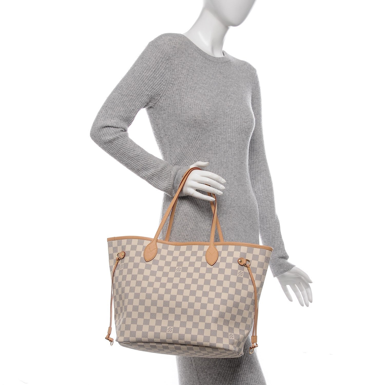 Louis Vuitton Damier Azur Neo Neverfull MM Rose Ballerine 2 of 6