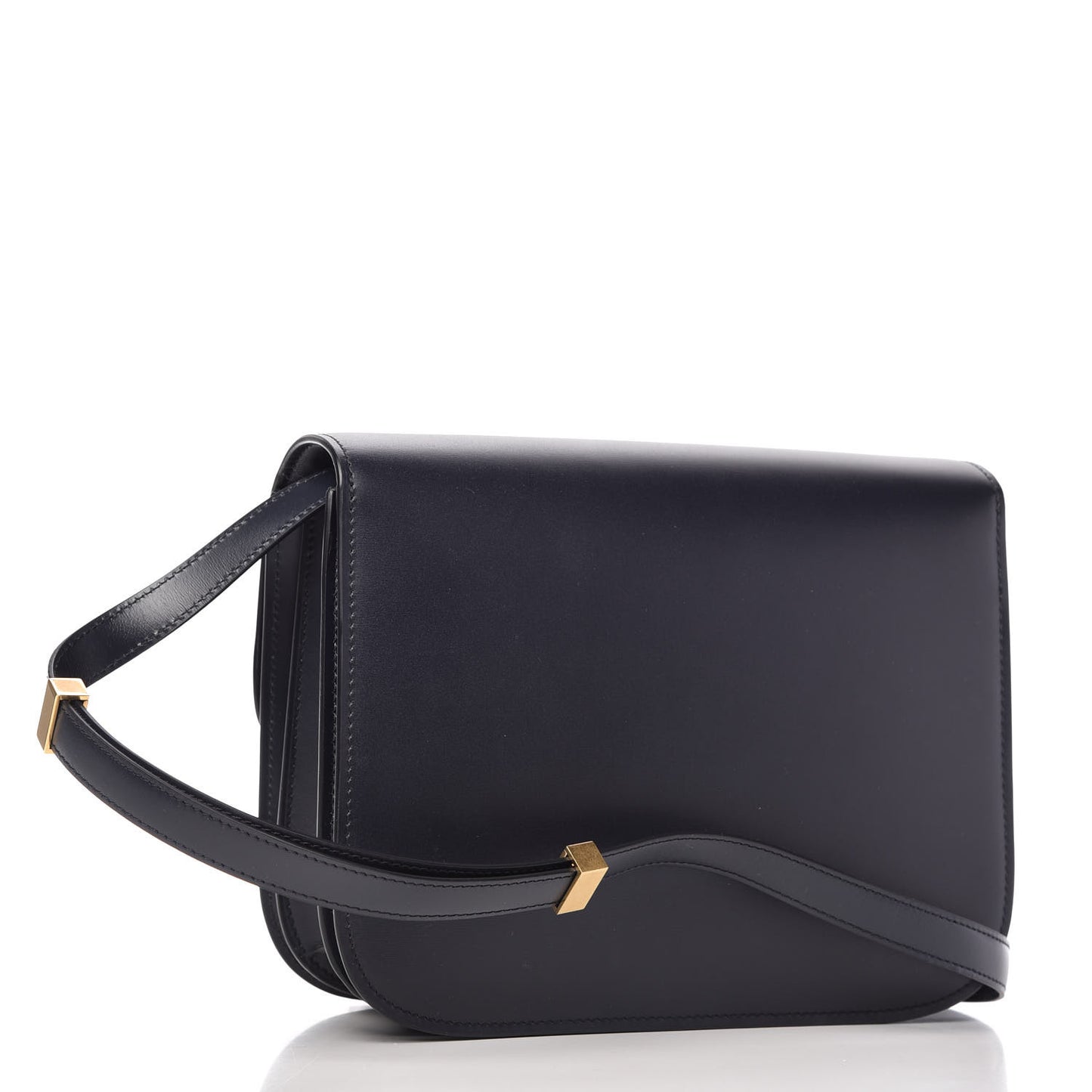 Box Calfskin Medium Classic Box Flap Bag Navy