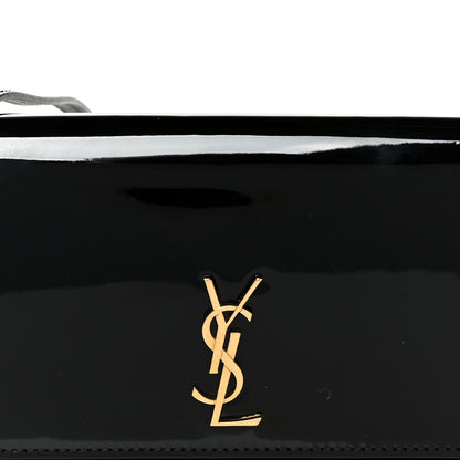 Saint Laurent Vernice Diamond Calfskin Monogram Phone Holder Crossbody Black 8 of 10