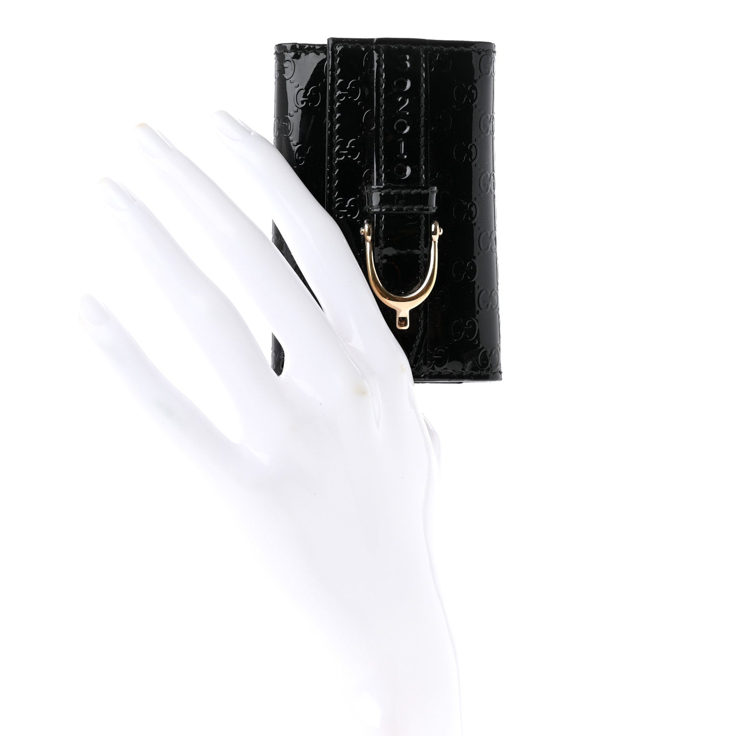 Gucci Patent Microguccissima Nice 6 Key Holder Case Black 2 of 6