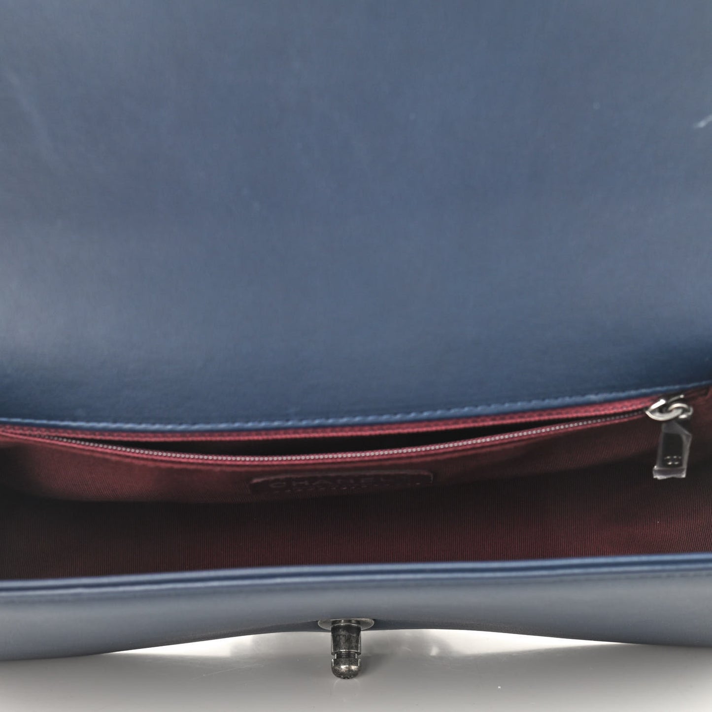 Velvet Tweed Quilted New Medium Boy Flap Dark Navy Blue