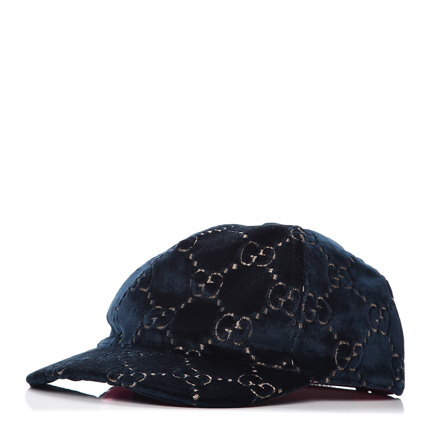 Gucci Velvet GG Monogram Baseball Hat S Blue 1 of 8