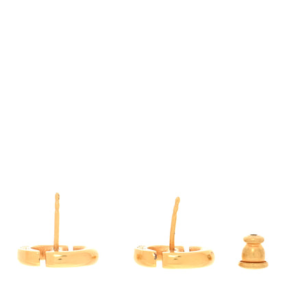 Christian Dior Metal Petit CD Stud Earrings Gold 3 of 4