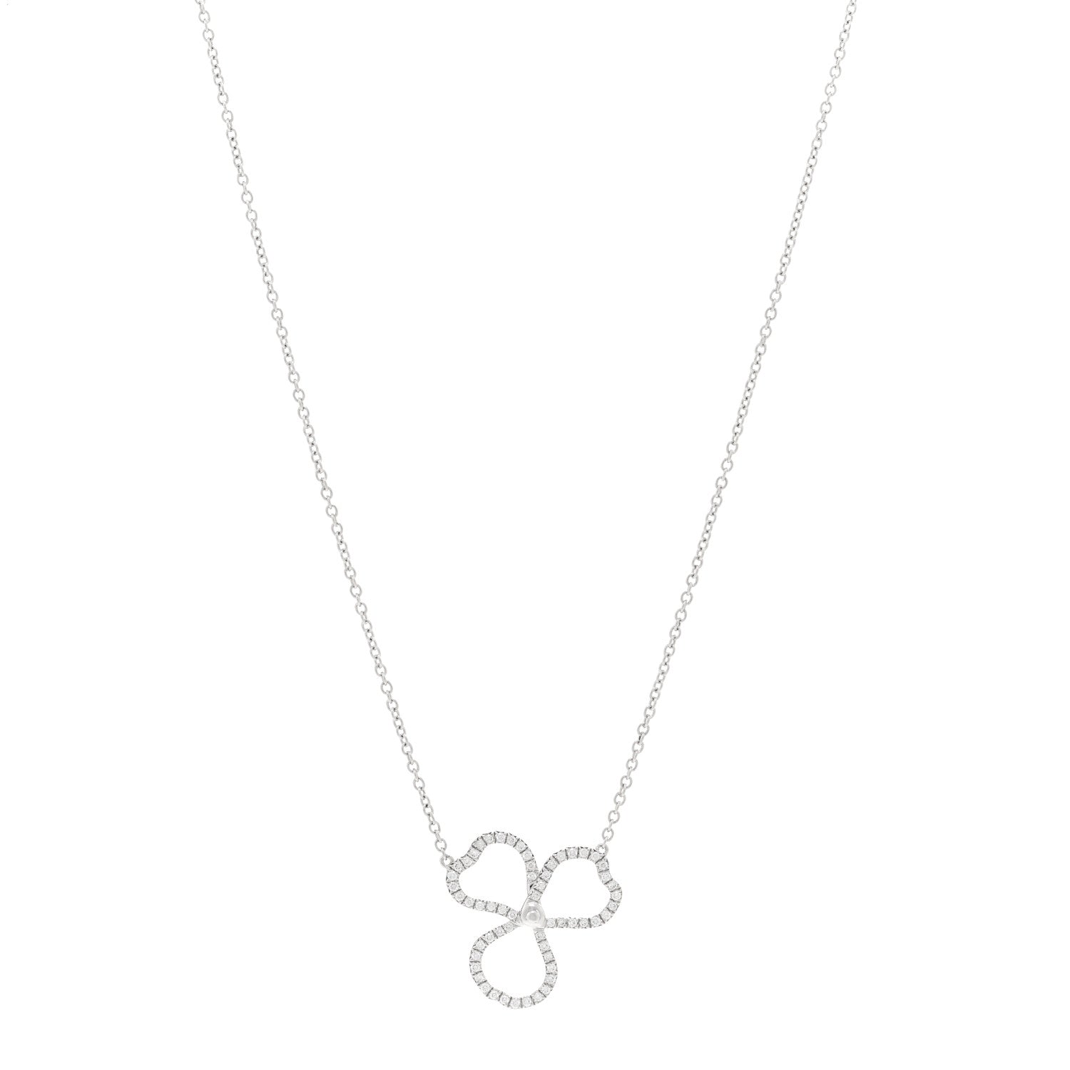 Tiffany Platinum Diamond Small Paper Flowers Pendant Necklace 1 of 4