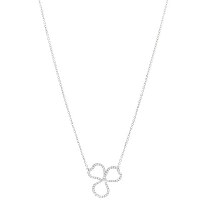 Tiffany Platinum Diamond Small Paper Flowers Pendant Necklace 1 of 4