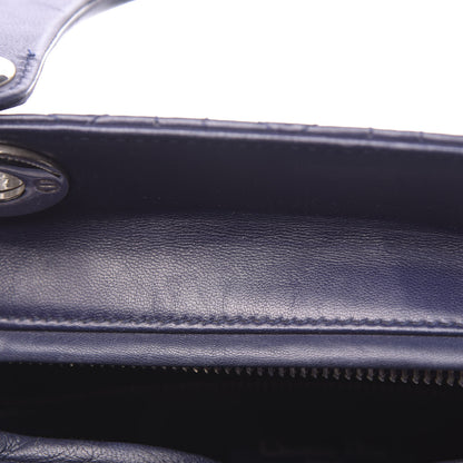 Christian Dior Lambskin Cannage Large Lady Dior Blue 8 of 11